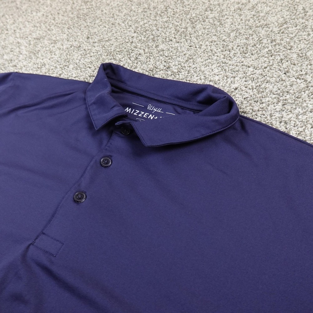 Mizzen Main Polo Shirt Mens 2XL XXL Blue Performance Golf Phil Mickelson Stretch